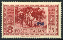 Lipsi 1932 Sass. 22 Neuf ** 100% Garibaldi - Egeo (Lipso)