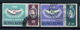 Hong Kong 1965 Mi. 216-217 Oblitéré 100% Coopération Internationale - Oblitérés
