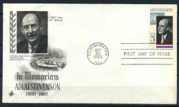 Etats-Unis 1965 Mi. 891 Premier Jour 100% Adlai Ewing Stevenson - 1961-1970