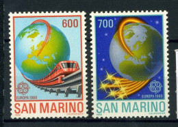 Saint Marin 1988 Mi. 1380-1381 Neuf ** 100% Transport Et Communication CEPT - Neufs