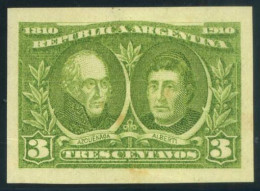 Argentine 1910 Mi. 140 Neuf ** 100% Couleur Épreuve 3 C Miguel Et Padre Manuel - Nuevos