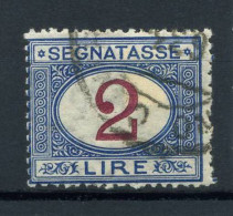 Italie 1891 Sass. 12 Oblitéré 80% 2 L. Insuffisamment Affranchies - Strafport