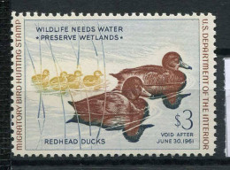 Etats-Unis 1960 Sc. RW27 Neuf ** 100% Timbre Canard Oiseaux Migrateurs - Duck Stamps