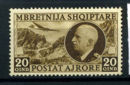 Albanie 1939 Sass. 4 Neuf ** 80% Poste Aérienne De Vittorio Emanuele III - Albanien