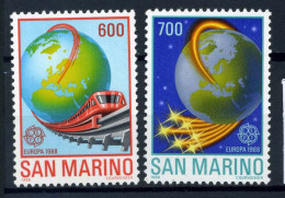 Saint Marin 1988 Sass. 1221-1222 Neuf ** 100% Europe Unie Communication Transport - Unused Stamps