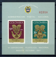 Colombie 1967 Mi. Bl. 28 Bloc Feuillet 100% ** CCEP. Administración Postal - Colombie