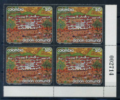Colombie 1979 Mi. 1407 Neuf ** 100% Bloc De Quatre Leonor Alarcon Nature - Colombie