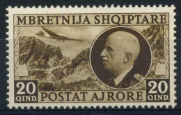 Albanie 1939 Sass. 4 Neuf ** 100% Poste Aérienne Vittorio Emanuele III. - Albanie