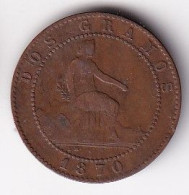 MONEDA DE ESPAÑA DE 2 CENTIMOS DEL AÑO 1870 (COIN) GOBIERNO PROVISIONAL - First Minting