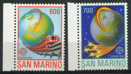 Saint-Marin 1988 Sass. 1221-1222 Neuf ** 100% Communication, Transports - Unused Stamps