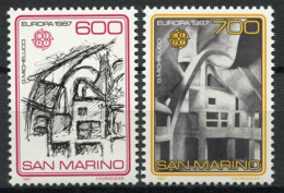 Saint-Marin 1987 Sass. 1195-1196 Neuf ** 100% Architecture Moderne - Neufs