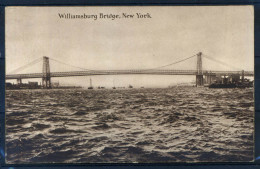 New York 1909 Carte Postale 80% Oblitéré Williamsburg Bridge, Avec 1 Timbre - Brooklyn