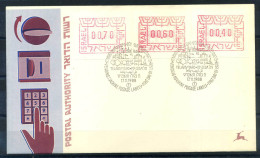 Israël 1994 Mi. 1 Premier Jour 100% ATM, 0.40/0.60/0.70 - Franking Labels