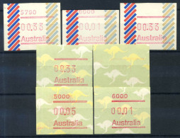 Australie 1984-1985 Mi. 1-4 Neuf ** 100% ATM Divers - Machine Labels [ATM]
