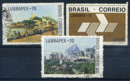 Brésil 1970 Mi. 1270-1272 Oblitéré 100% LUBRAPEX ' 70 - Oblitérés