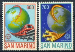 Saint-Marin 1988 Sass. 1221-1222 Neuf ** 100% Europe Unie, Transport - Neufs