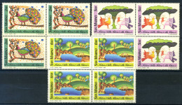 Saint-Marin 1989 Sass. 1250-1252 Neuf ** 100% Bloc De Quatre La Nature Est Belle - Unused Stamps