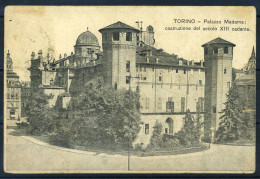 Turin 1908 Carte Postale 80% Utilisé Avec Cachet, Palazzo Madama - Palazzo Madama