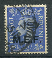 M.E.F. Occupation Britannique 1942 Sass. 3 Oblitéré 100% 2 1/2 Livre - Britse Bezetting MEF