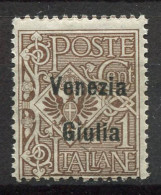 -Vénétie-Julienne 1918 Sass. 19 Neuf ** 100% Surimprimé 1 C, - Venezia Giulia