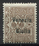 -Vénétie-Julienne 1918 Sass. 19 Neuf ** 100% 1 C, Surimprimé - Venezia Julia