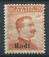 Rhodes 1917 Sass. 10 Neuf ** 40% 20 Cents - Ägäis (Rodi)
