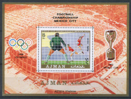 Ajman 1970 Mi. Bl. 189 Bloc Feuillet 100% Neuf ** , Coupe Du Monde De Football - 1970 – Mexico