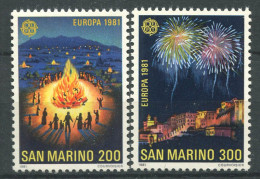 San Marino, San Marino 1981 Sass. 1069-1070 Neuf ** 100% Europe Unie - Unused Stamps