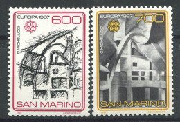 San Marino, San Marino 1987 Sass. 1195-1196 Neuf ** 100% Architecture Moderne - Neufs