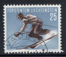 Liechtenstein 1955 Mi. 336 Oblitéré 100% 25 Rp, Sport - Used Stamps