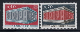 Français Andorre 1969 Mi. 214-215 Neuf ** 100% Europe CEPT, Temple - 1969