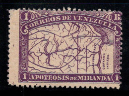 Venezuela 1896 Mi. 52 Neuf * MH 40% 1 B, Général Miranda, La Carte - Venezuela