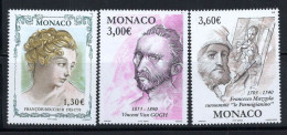 Monaco 2003 Mi. 2656-2658 Neuf ** 100% Peintres, Art - Sonstige & Ohne Zuordnung