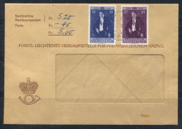 Liechtenstein 1956 Mi. 349-350 Premier Jour 100% 15. 25 Rp, Prince - Brieven En Documenten