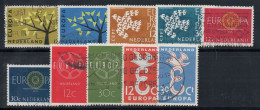 Pays-Bas 1958-62 Oblitéré 80% Europe Cept, 12 C, 30 C... - Used Stamps