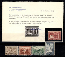 Corfou 1941 Sass. 27-31 Neuf ** 100% Certificat Signé Diena, Mythologie, - Corfu