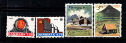 Europe 1990 Sans Gomme 100% CEPT,Danemark, Iles Féroé - 1990