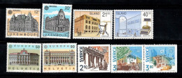 Europe 1990 Sans Gomme 100% CEPT, Luxembourg, Islande, Suède - 1990