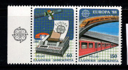 Europe 1988 Mi. 1685-1686 Neuf ** 100% CEPT, Grèce - 1988