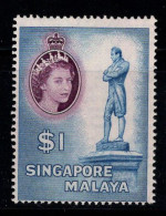 Singapour 1955 Mi. 40 Neuf ** 100% Reine Elizabeth, 1, Monument - Singapour (...-1959)