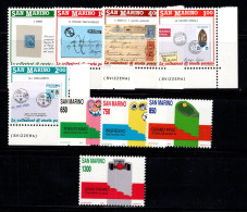 Saint-Marin 1989 Sass. 1253-1261 Neuf ** 100% Philatélie, Jeux Olympiques - Unused Stamps