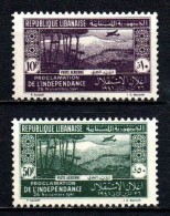 Grand Liban -  1942 - Anniversaire De L' Indépendance  - PA 80/81 - Neufs ** - MNH - Poste Aérienne