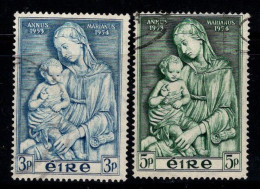 Irlande 1954 Mi. 120-121 Oblitéré 100% Madonna Et L'enfant - Usados