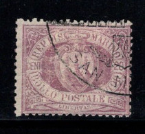 Saint-Marin 1894-99 Sass. 29 Oblitéré 100% 20 Cents - Usati