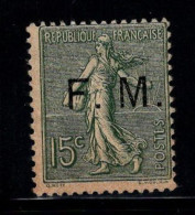 France 1901 Yv. 3 Neuf * MH 100% 15 C, FM Surimprimé - Correo Aéreo Militar