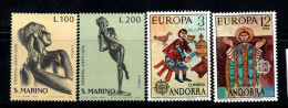 Europe 1974-75 Neuf ** 100% CEPT,Saint-Marin, Andorre - 1974