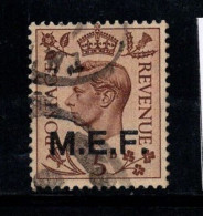 Occ. Britannique, MEF 1942 Sass. 5 Oblitéré 100% 5 P, Roi George VI - Occ. Britanique MEF