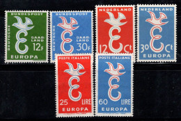 Europe CEPT 1958 Neuf ** 100% Allemagne, Italie - 1958