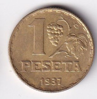 MONEDA DE ESPAÑA DE 1 PESETA DEL AÑO 1937 (COIN) REPUBLICA ESPAÑOLA - 1 Peseta