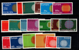 Europe CEPT 1970 Neuf ** 100% Espagne, Luxembourg, Saint-Marin - 1970